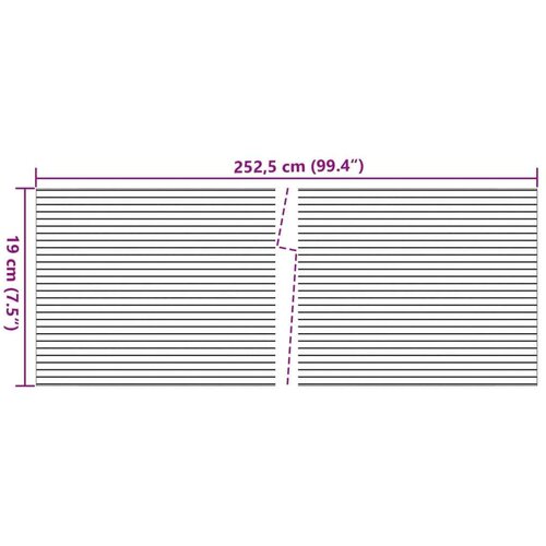 VidaXL Vrtni zasloni za privatnost 10 kom sivi 252 5x19 cm PVC Slike
