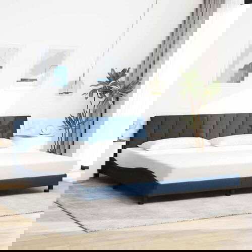  Okvir za krevet bez madraca plavi 200x200 cm od tkanine Cene