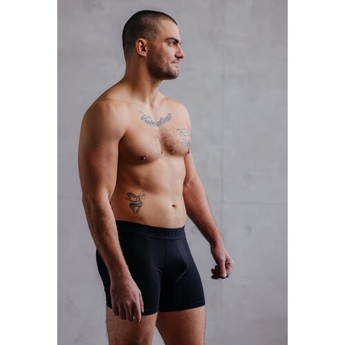 POMIRISHI BAMBOO UNDERWEAR Mu&scaron;ke bokserice Premium, Crne Cene