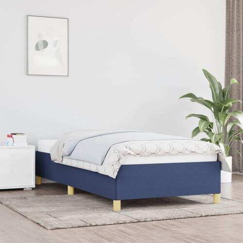 The Living Store Posteljni okvir moder 100x200 cm blago - Posteljni Okvir, (21526342) Slike