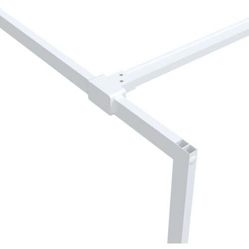 Pregrada za tu&amp;scaron; bijela 90 x 195 cm s prozirnim staklom ESG Slike