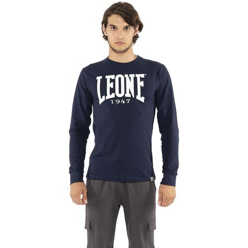 Leone 1947 Majice z dolgimi rokavi Man T-Shirt Long Sleeves Big Logo Modra Cene