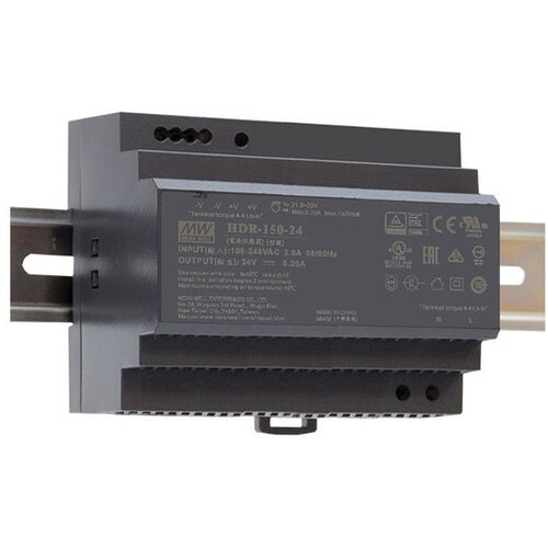 Mean Well LED napajalnik 24V/6.25A/150W HDR-150-24 za na DIN letev Cene