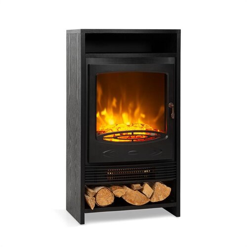 Klarstein Bergamo, električni kamin, 900/1800 W, termostat, drveni izgled, crni Cijene