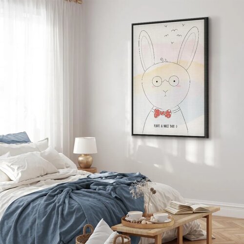  Slika - Greetings from Rabbit (1 Part) Vertical 40x60 U crnom drvenom okviru Slike