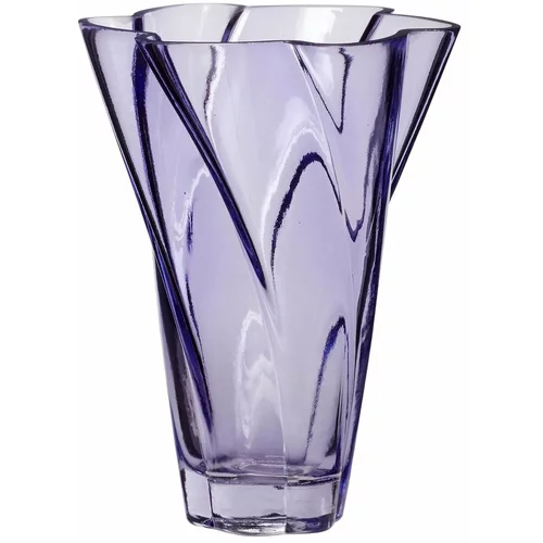 Hübsch Ljubičasta staklena ručno izrađena vaza (visina 18 cm) Bloom –