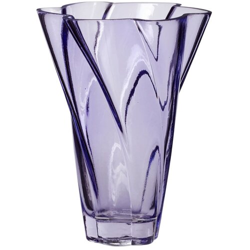 Hübsch Vijolična steklena ročno izdelana vaza (višina 18 cm) Bloom – Cene