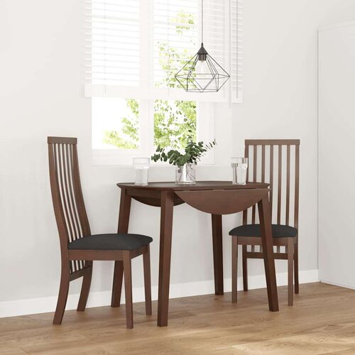  Jedilni stoli z blazinami 2 kosa Brown Solid Wood Rubber Cene