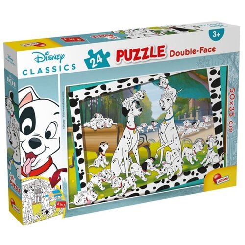 Lisciani Disney 101 dalmatinaca 2 u 1, puzzle od 24 dijela i bojanka 50x35cm - Lisciani Cene