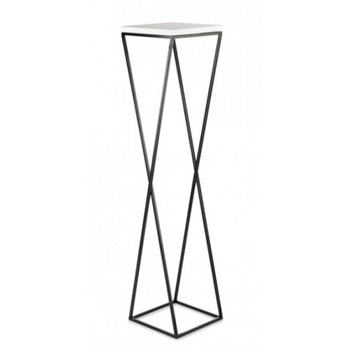  Stalak za cveće LOFT 100x24 cm crna/bela Slike