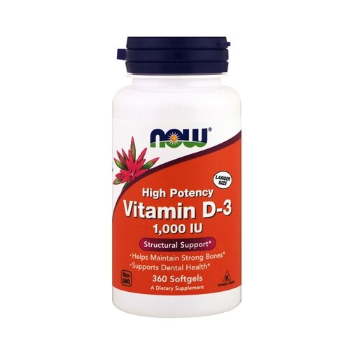 Now Foods Vitamin D-3 1000 IU 360 капс. Cene