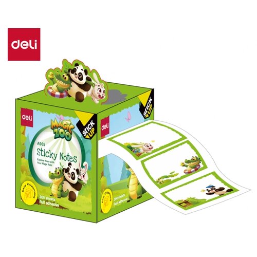  STIKER BLOK DELI MAGIC ZOO 70X55MM, 200 LISTA EA965 Slike