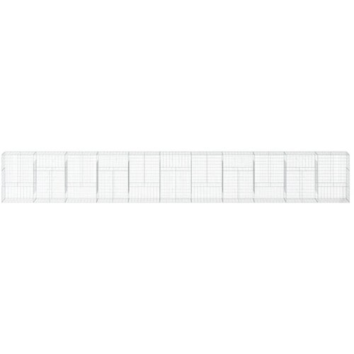  Gabionska ko&amp;scaron;ara s poklopcem 1100x50x150 cm pocinčano željezo Slike