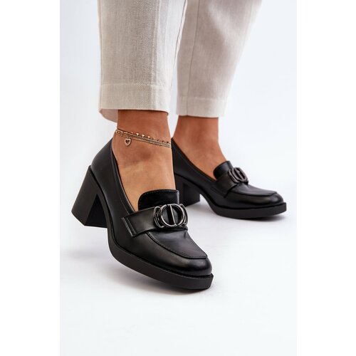 Kesi Women's high-heeled shoes with embellishments, black Nedarea Slike