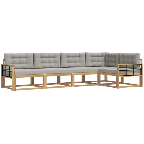vidaXL Zunanja garnitura za sedenje 4 pcs Bela in svetlo siva, (5000280331) Cene