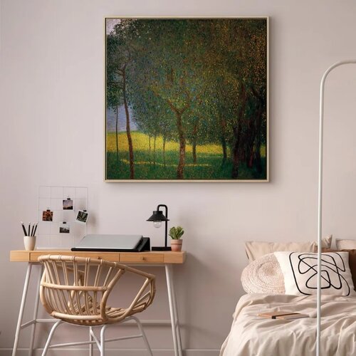  Slika - Gustav Klimt &amp;ndash; Fruit trees on Attersee 60x60 U prirodnom drvenom okviru Slike