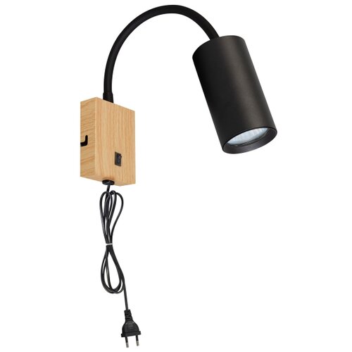  Brilagi - Fleksibilna zidna lampa SELE 1xGU10/30W/230V crna/dekor hrasta Slike