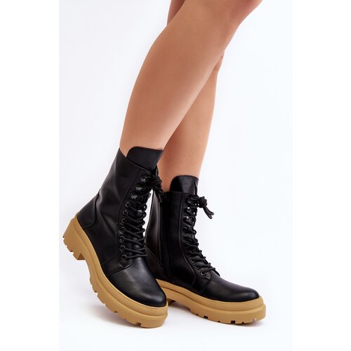 Kesi Women's work boots, Eco-leather, Black Irande Slike