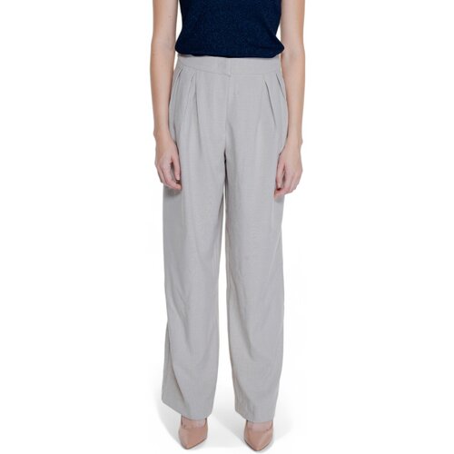 Vila Lahkotne hlače &amp;amp; Harem hlače VISELMA BRIELLA HW PLEATED PANTS 14098206 Bež Slike
