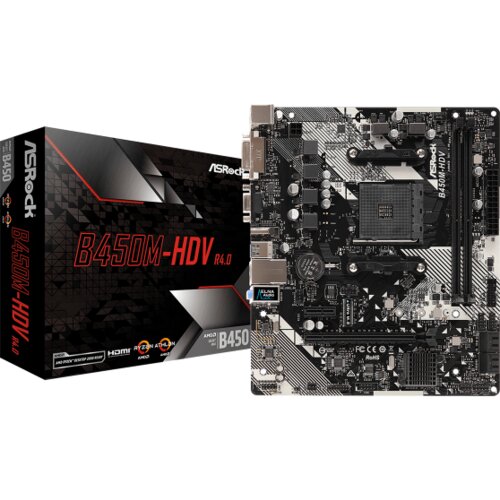 AsRock MB B450M-HDV R4.0 AMD B450AM42xDDR4 VGA,DVI,HDMI,micro ATX Cijene