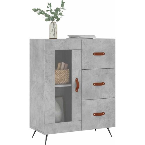  Komoda siva boja betona 69,5x34x90 cm od konstruiranog drva Slike