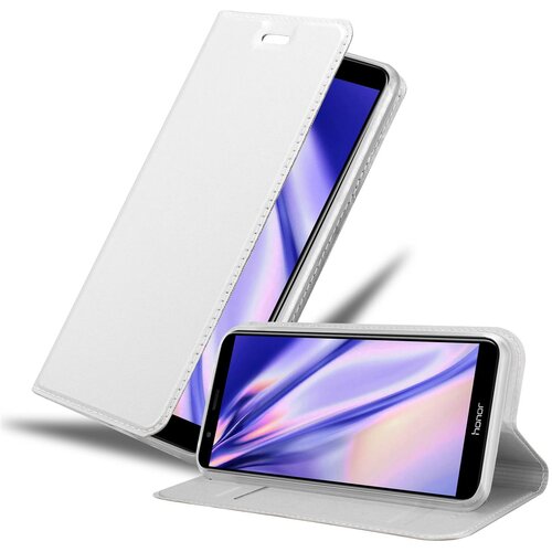 Cadorabo Ohi&scaron;je, združljivo z Honor 7X v klasično srebrno - Za&scaron;čitni ovitek z magnetnim zapiranjem, stoječo funkcijo in režo za kartice, (20563836) Cene