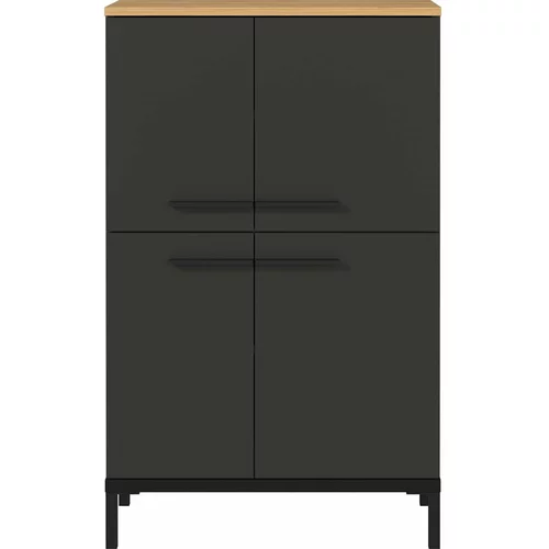 Germania Temno siva visoka kopalniška omarica v hrastovem dekorju 60x97 cm Yonkers - Germania