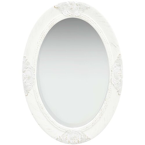 VidaXL Zidno ogledalo u baroknom stilu 50 x 70 cm bijelo Slike