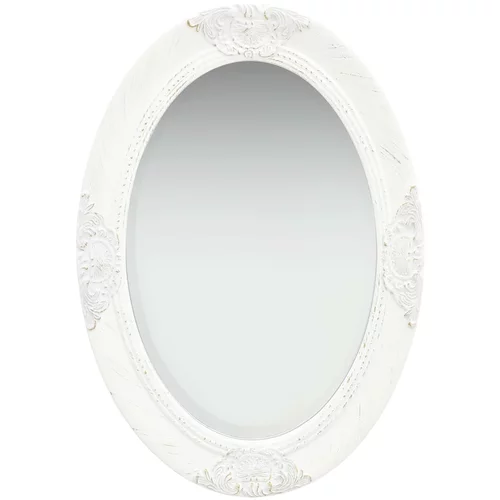 vidaXL Zidno ogledalo u baroknom stilu 50 x 70 cm bijelo
