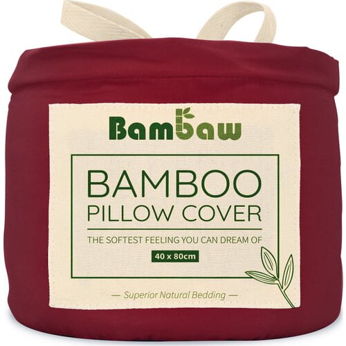 Bambaw prevleka za blazino iz bambusa 40 x 80 cm, 2-delni set - burgundy Cene