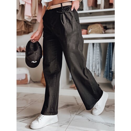 DStreet Spodnie damskie wide leg MOBISKA czarne Slike