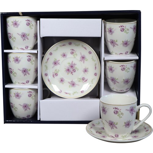 Sigma Set &amp;scaron;olja za kafu, porcelan, 160ml 6/1 (Cvet/Lji) YK160-GHJ-8966 Slike