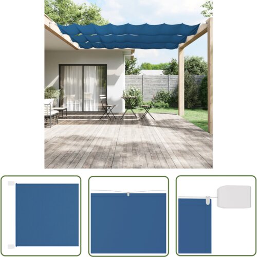  The Living Store Vertikalna markiza modra 100x360 cm tkanina oxford - Vertikalna Markiza, (21742531) Cene