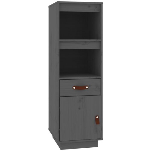 Maison Chic Visoka omara - Komoda - Predalnik siva 34x40x108,5 cm trdna borovina, (21718752) Slike