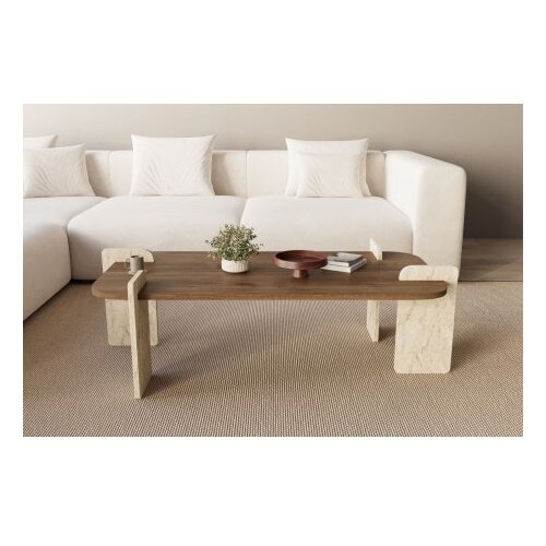 Hanah home sto za kafu leapiri walnut travertine Slike