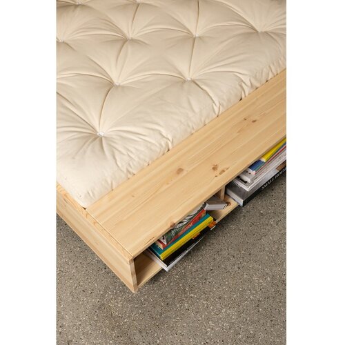 Karup Design Zakonska postelja iz masivnega bora z letvenim dnom 140x200 cm v naravni barvi Merge &amp;ndash; Slike