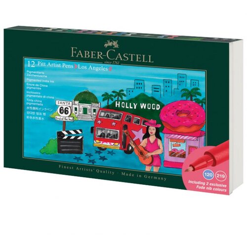  SET PITT ARTIST PEN PK12 LOSANGELES FABER CASTELL 267180 SORTIRANO Slike