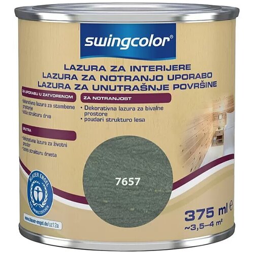 SWINGCOLOR Lazura za za&amp;scaron;titu drva (Zelena, Na bazi vode, 375 ml) Slike