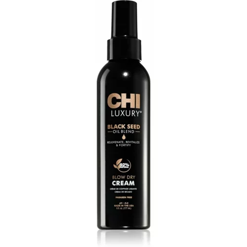 CHI Luxury Black Seed Oil Blow Dry Cream hranjiva i termozaštitna krema za zaglađivanje kose 177 ml