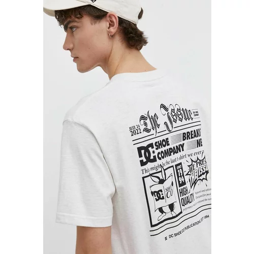 DC Pamučna majica za muškarce, boja: siva, s tiskom, ADYZT05368