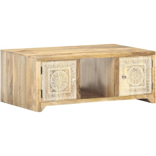  Klubska mizica 90x50x35 cm trden mangov les Cene