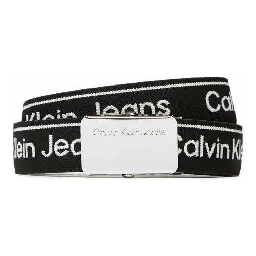 Calvin Klein Jeans Otroški pas Logo Taupe Buckle Belt IU0IU00393 Črna