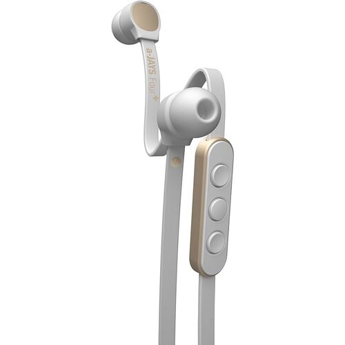 Jays Stereo Slu&amp;scaron;alke &amp;quot;a- Four+&amp;quot; s 3.5mm jack kablom 1.15m in kontrolami - iOS - Bela-srebrna Slike