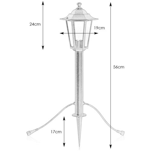 Marksl&amp;ouml;jd 107991 - GARDEN24 spoljna LED lampa, 3W/24V, 56 cm, IP44, crna Slike