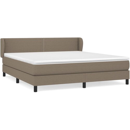 VidaXL Box spring postelja z vzmetnico taupe 180x200 cm blago, (20893804) Slike
