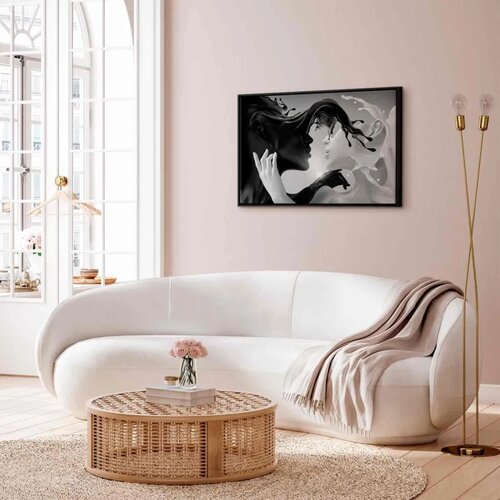  Slika - Tender Opposite (1 Part) Wide 120x80 U crnom drvenom okviru Slike