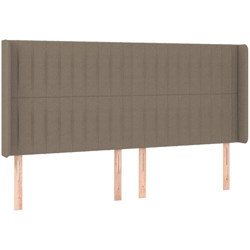 Maison Chic posteljno vzglavje - vzglavna omarica - nočna omarica z u&amp;scaron;esi taupe 183x16x118/128 cm blago, (21713125) Slike