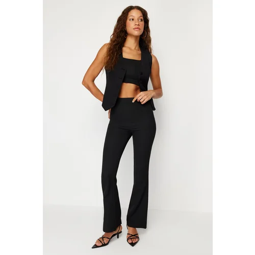 Trendyol Black Flare Woven Trousers