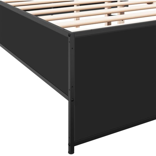  Okvir za krevet crni 120x190 cm konstruirano drvo i metal Slike