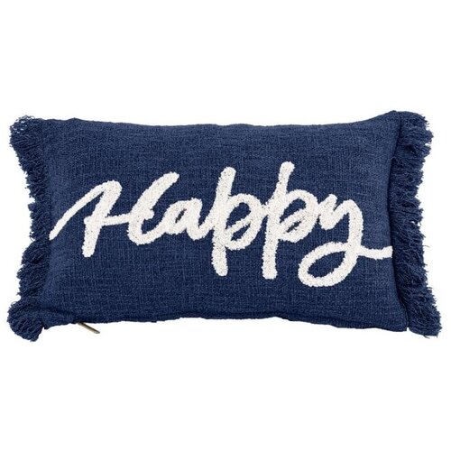 Tiseco Home Studio Okrasna blazina 50x30 cm Cotton Slub Happy - Tiseco Home Studio Cene